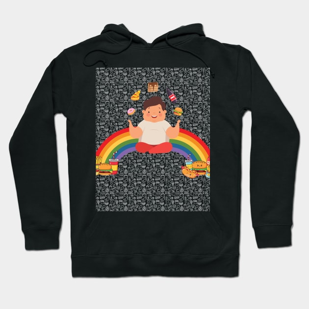 Fast Food Rainbow Hoodie by PJ-Shop